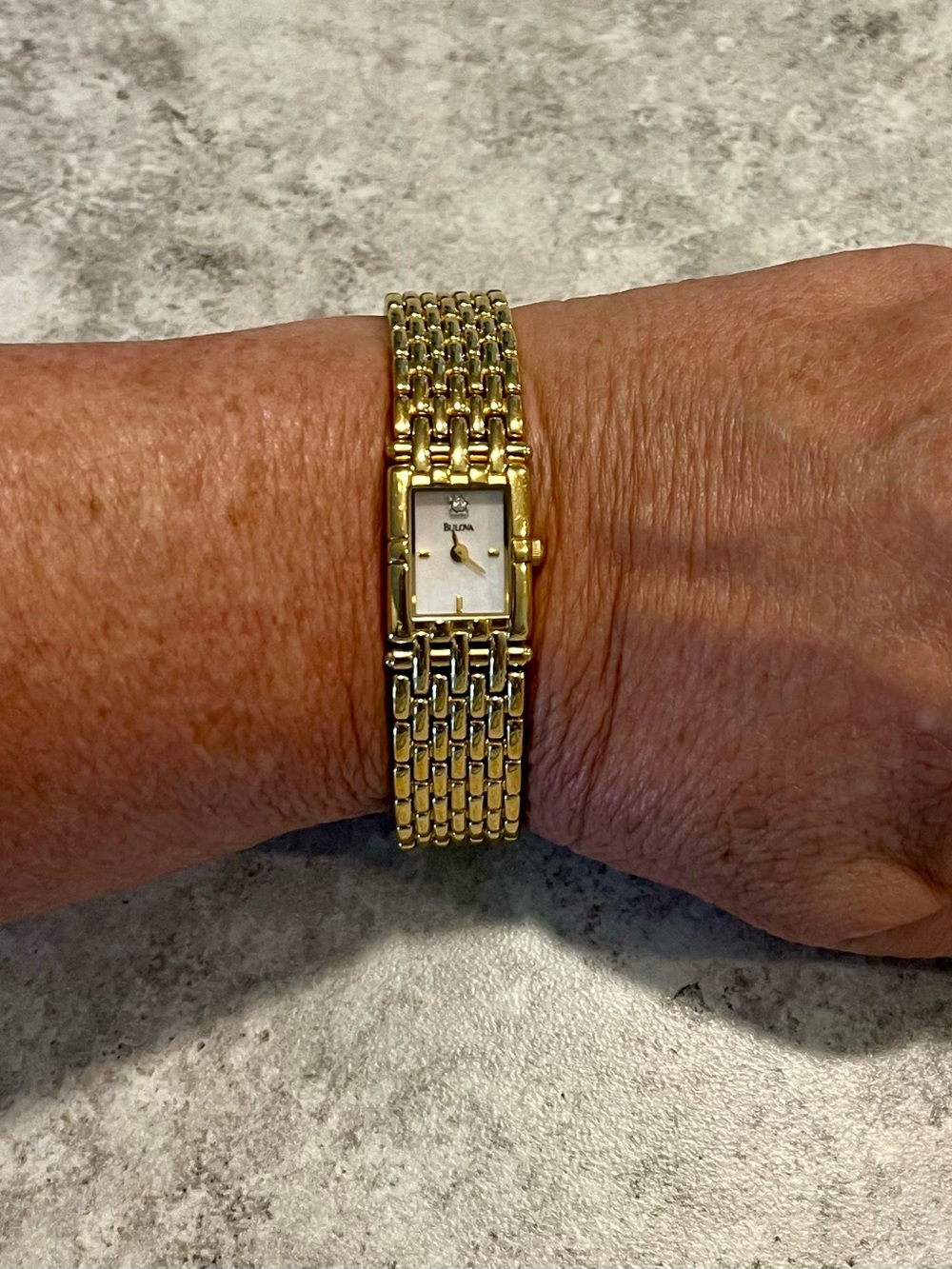 Bulova Gold-Tone Women's Chain Bracelet Watch - Picture 3 of 3